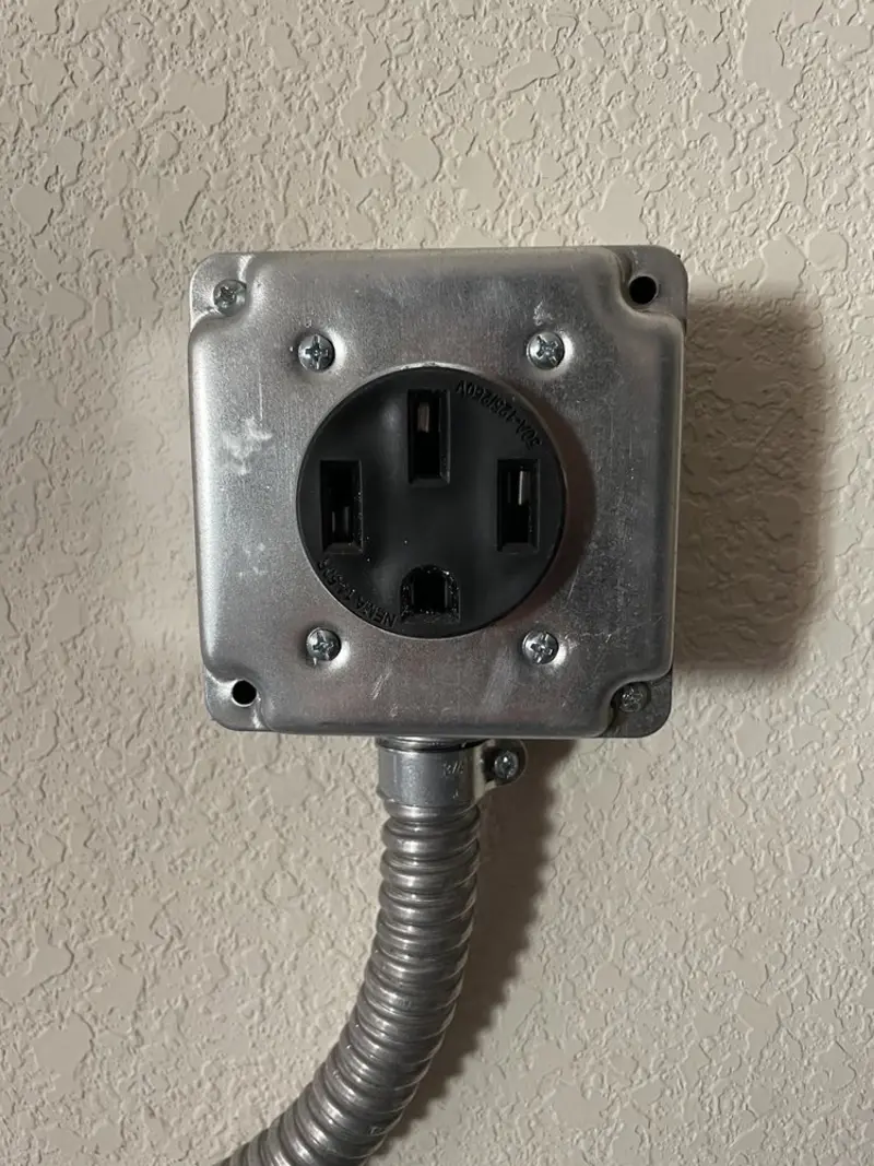 NEMA 14-50 outlet installed for Smart Home Electrical in Helotes